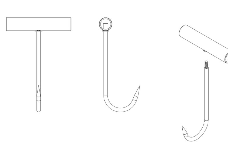 ARTOYS Stainless Steel Meat Hook - 2Pcs - T-Shaped Butcher's Hook for Easy Processing,T-Handle Boning Hooks,Great Hook for The Home-Butcher - Image 5