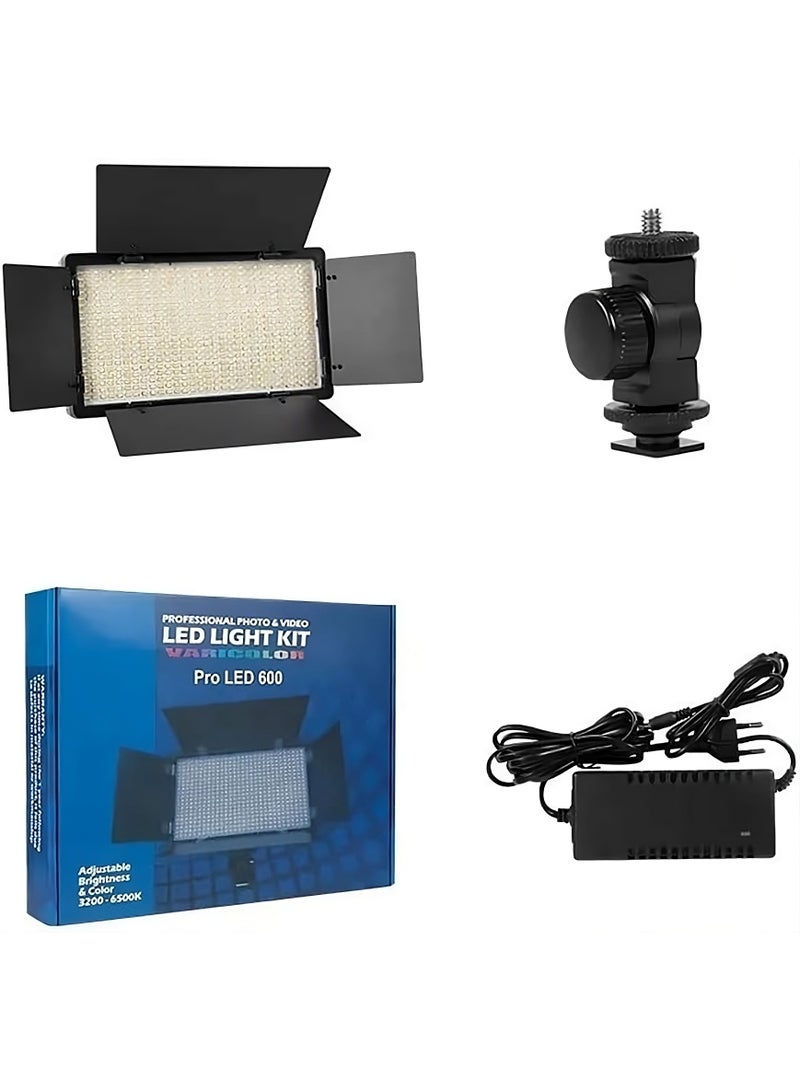 بورتوني لوحة إضاءة LED Pro 600 RGB قابلة لإعادة الشحن بقوة 50 واط مع حامل ثلاثي القوائم للتصوير الفوتوغرافي واستوديو الفيديو والبث المباشر - Image 4