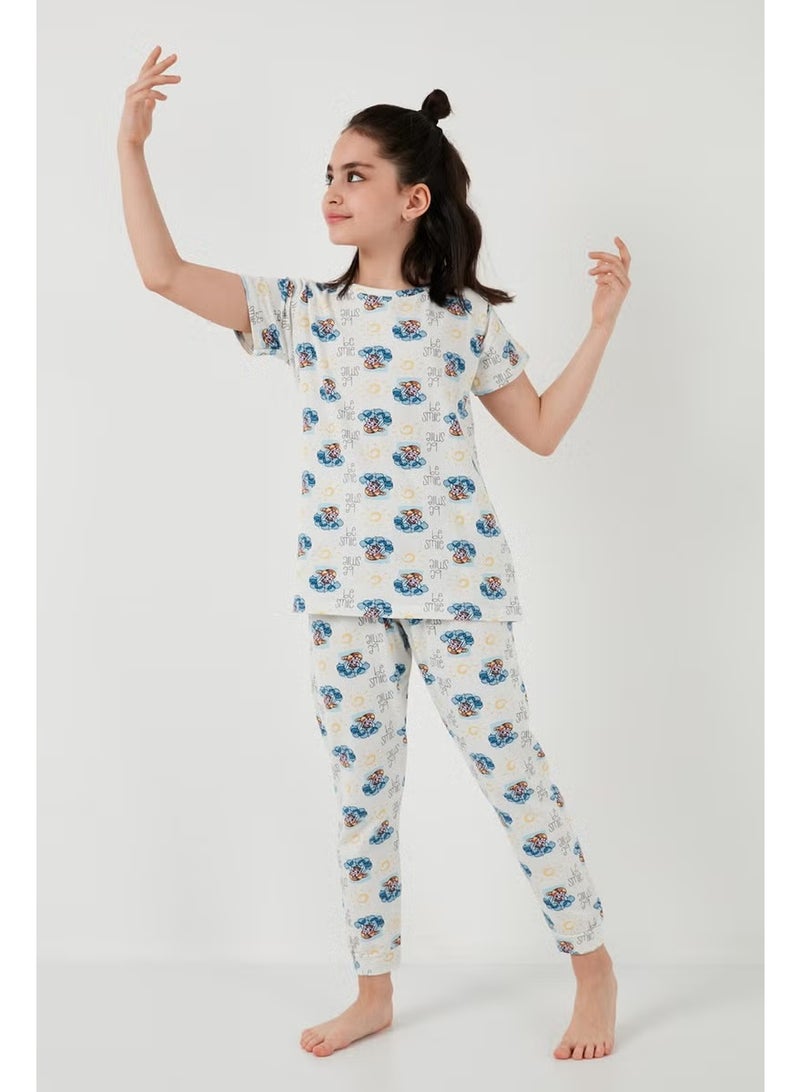 Lela 100% Cotton Crew Neck Short Sleeve Pajama Set Girl's Pajama Set 6651004 - Image 2