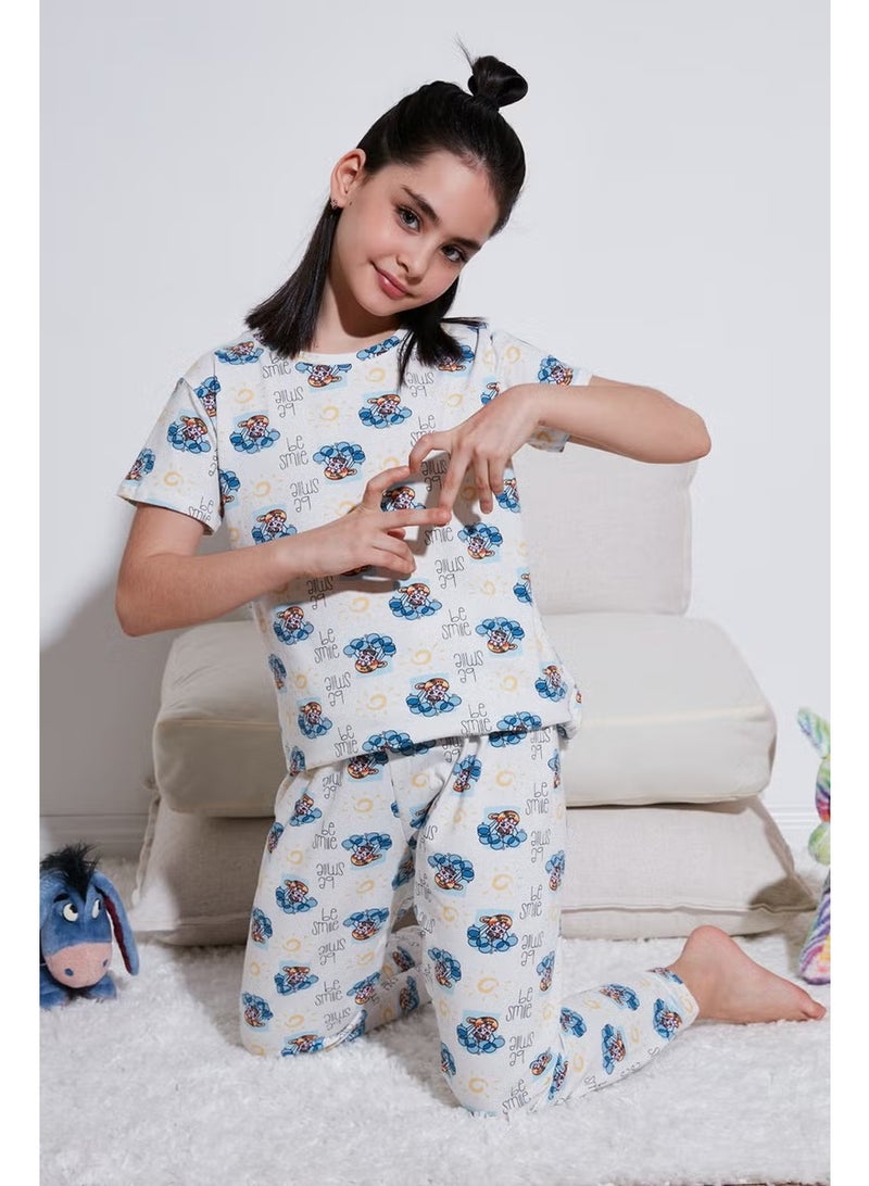 Lela 100% Cotton Crew Neck Short Sleeve Pajama Set Girl's Pajama Set 6651004 - Image 1