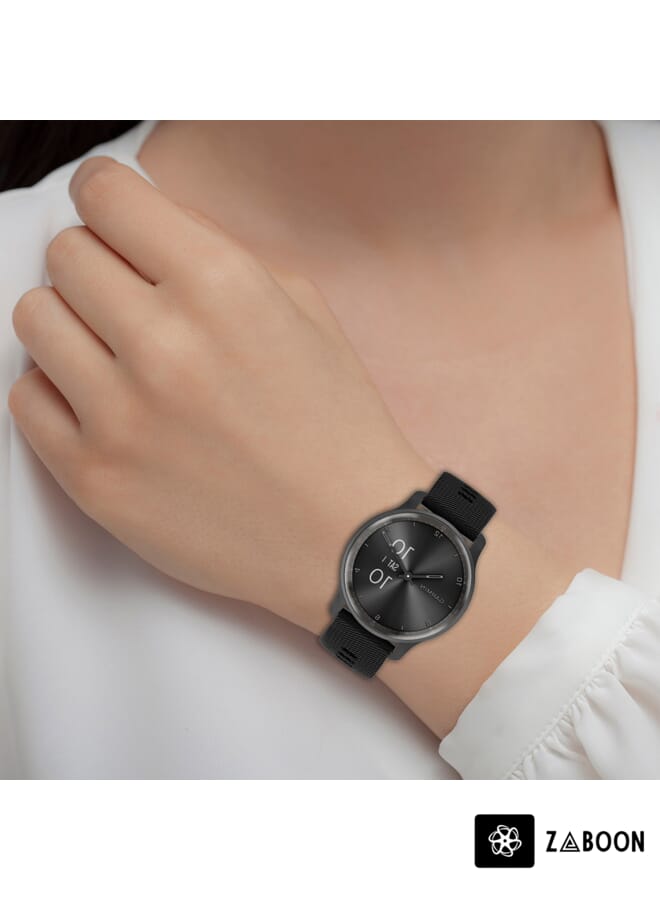 Zaboon Watch Band For Garmin VivoMove Style 20mm Cross Textured Solid Color Silicone (Roland Purple) - Image 4