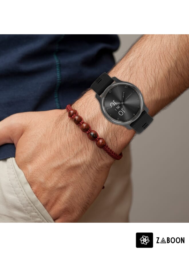 Zaboon Watch Band For Garmin VivoMove Style 20mm Cross Textured Solid Color Silicone (Roland Purple) - Image 5