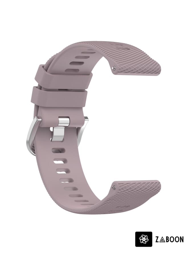 Zaboon Watch Band For Garmin VivoMove Style 20mm Cross Textured Solid Color Silicone (Roland Purple) - Image 2