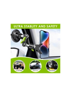 Suction Cup Holder Phone Mount Car 360° Rotating,Universal Ball Head Arm for Phone Car Holder Video Recording Vlog Ballhead Magic Arm Cell Phone for Car Dashboard Windshield Vehicle Sunroof (Black)
