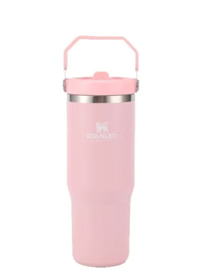 ستانلي 30oz Stainless Steel Vacuum Insulated Tumbler with Leak-Resistant Flip Lid & Reusable Straw – BPA-Free, Dishwasher Safe Travel Mug – Keeps Drinks Cold for 12 Hours or Iced for 48 – Slim Base Fits Car Cup Holders – Ideal for Water, Coffee, Smoothies & Daily Hydration - Image 1