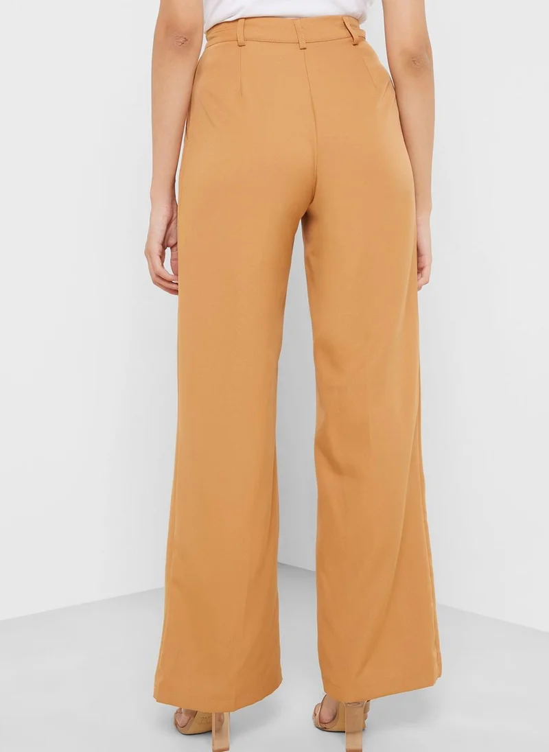 Ginger Wide Leg Dad Trousers