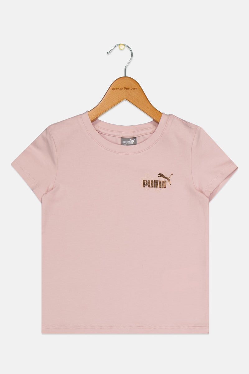 PUMA Kids Girls Sportswear Fit Short Sleeve Training T-Shirt, Pink - Image 2