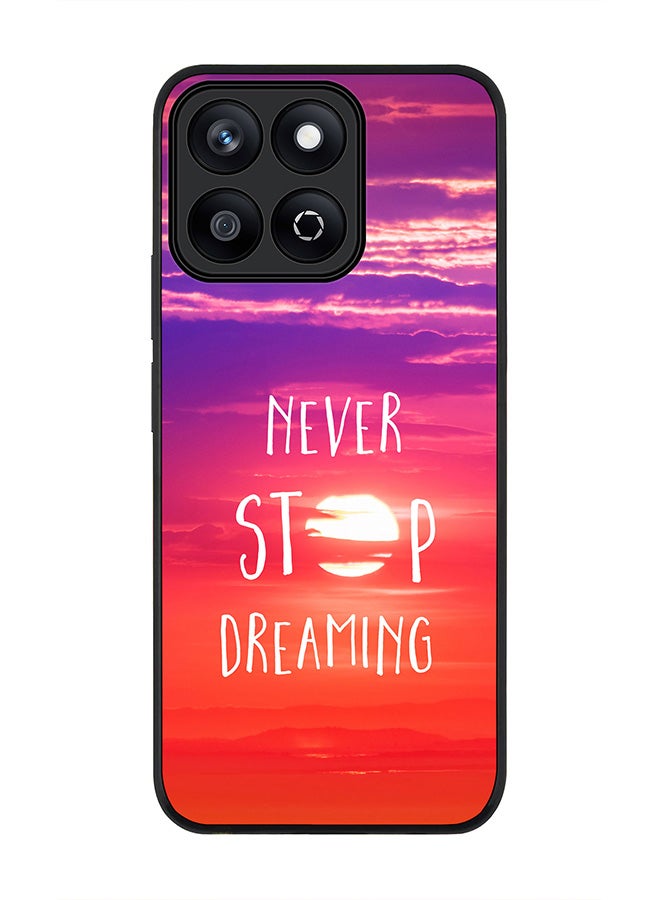 Stylizedd For Honor X7c 4G Case,Slim fit Camera Protection, Shockproof Thin Phone cover  - Never stop dreaming - Image 1