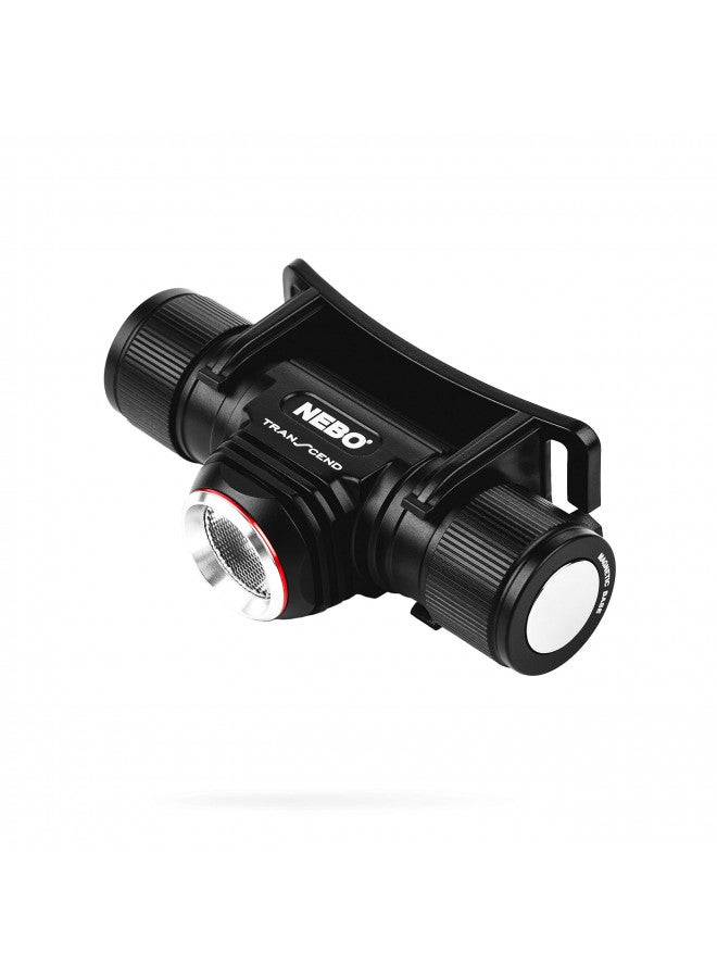 NEBO Transcend 1000-Lumen Headlamp Flashlight And Cap Light, USB Rechargeable LED Head Lamp For Camping, Hiking, Fishing with 5 Light Modes, Adjustable Reflective Head Strap, IPX7 Waterproof, Black - Image 1
