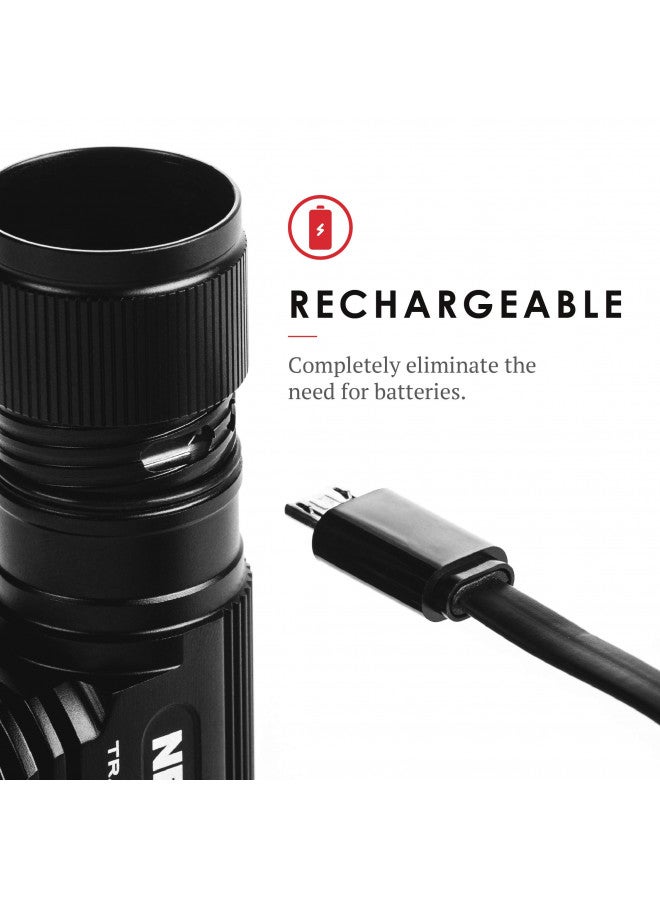 NEBO Transcend 1000-Lumen Headlamp Flashlight And Cap Light, USB Rechargeable LED Head Lamp For Camping, Hiking, Fishing with 5 Light Modes, Adjustable Reflective Head Strap, IPX7 Waterproof, Black - Image 3