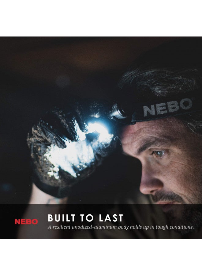 NEBO Transcend 1000-Lumen Headlamp Flashlight And Cap Light, USB Rechargeable LED Head Lamp For Camping, Hiking, Fishing with 5 Light Modes, Adjustable Reflective Head Strap, IPX7 Waterproof, Black - Image 4