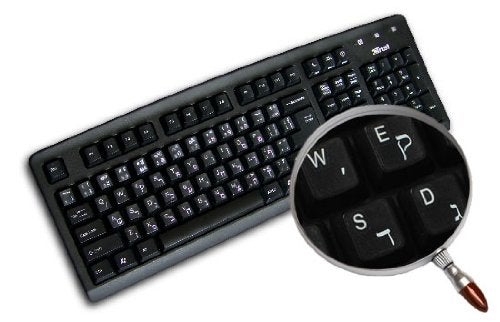 4Keyboard Hebrew Keyboard Stickers with White Lettering ON Transparent Background - Image 5