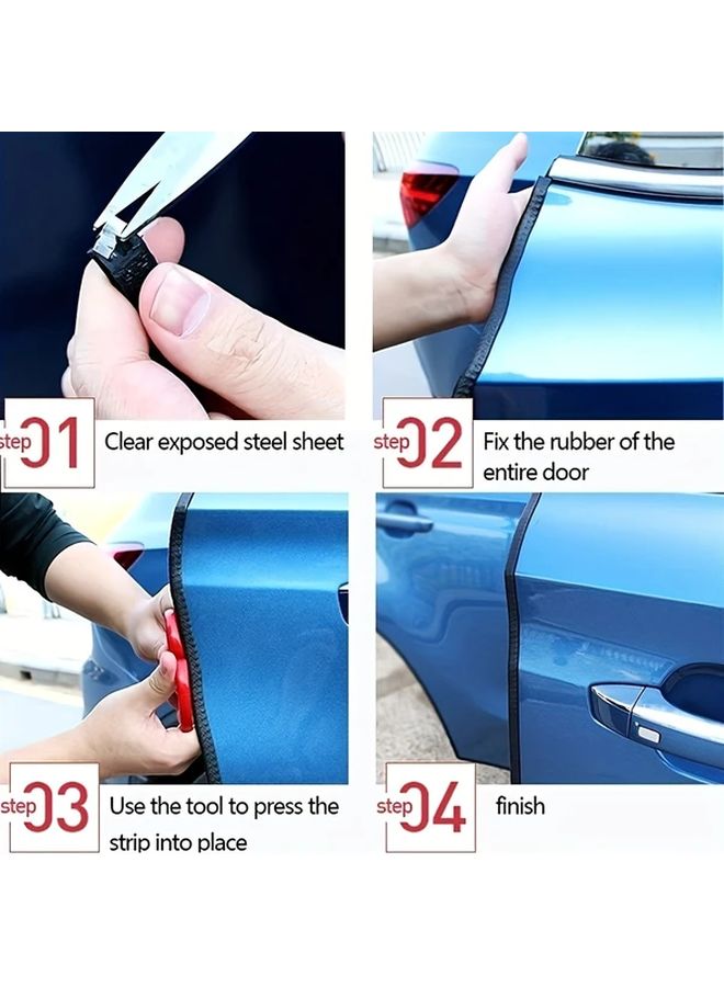 5 Meter Gray Universal Car Door Edge Protector Anti Collision Rubber Strip - Image 5