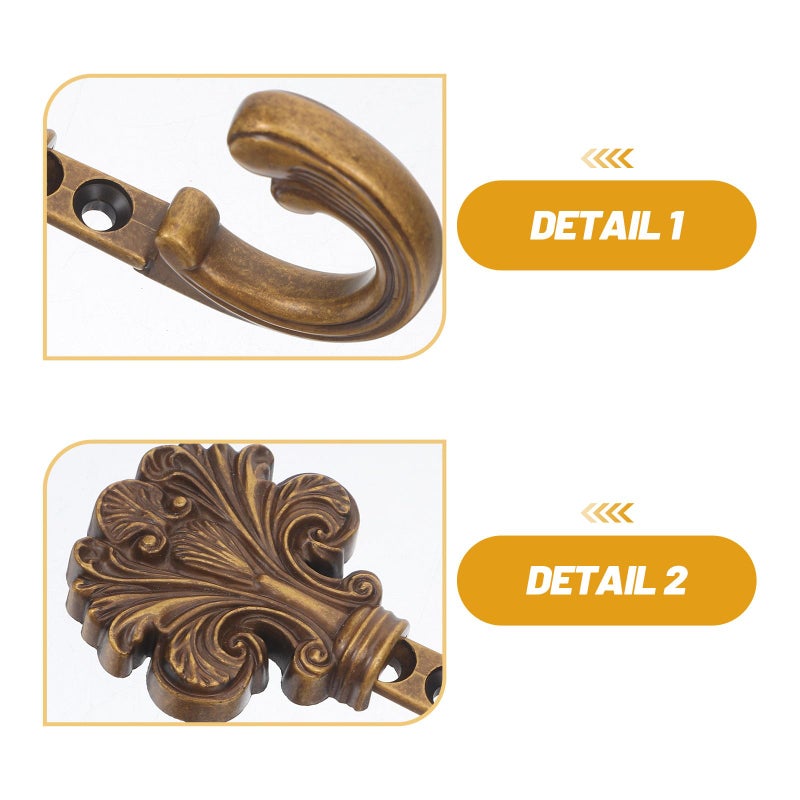 Antique Metal Coat Hook Vintage Decorative Wall Mounted Hanger For Hallway Bathroom Rustic Clothes Bag Rack - Image 4