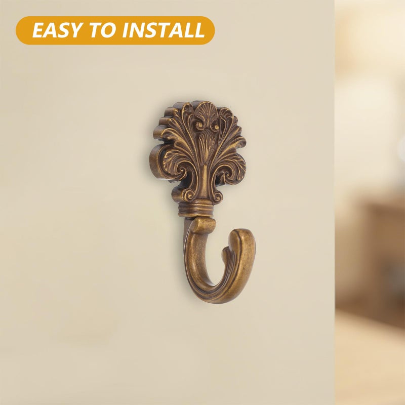 Antique Metal Coat Hook Vintage Decorative Wall Mounted Hanger For Hallway Bathroom Rustic Clothes Bag Rack - Image 5