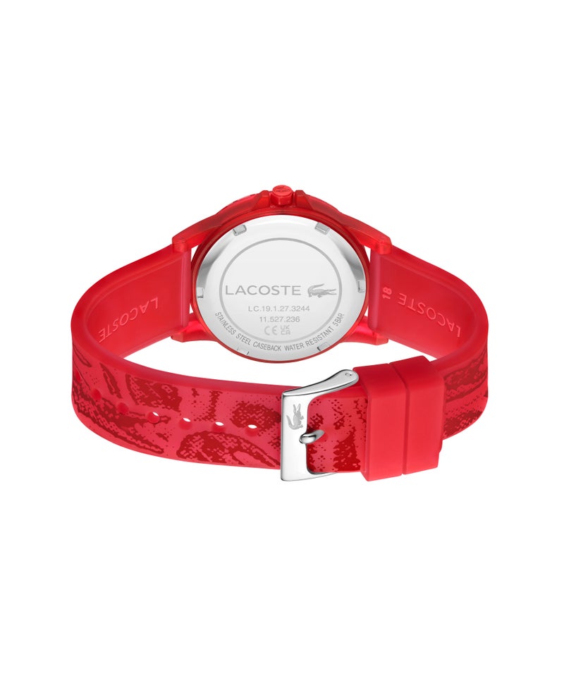 LACOSTE Round Analog Unisex'S Red Tr90 Case  Watch - Image 2