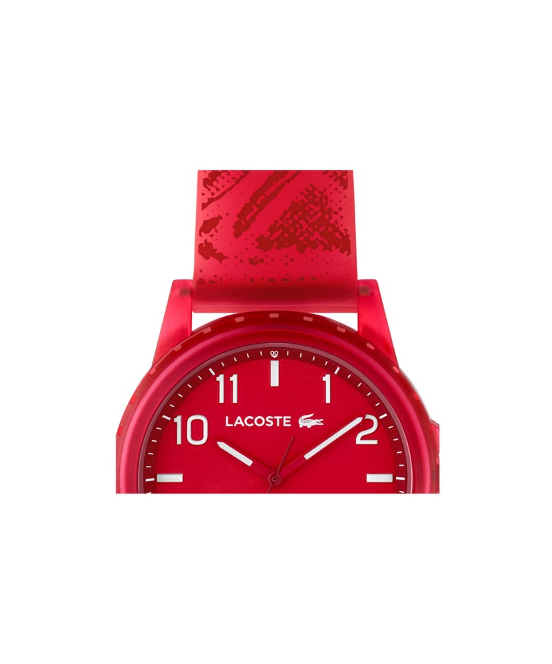 LACOSTE Round Analog Unisex'S Red Tr90 Case  Watch - Image 4