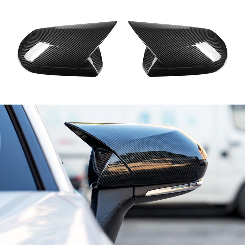 CKE Compatible with Toyota Camry 2025 2024 2023 2022 2021 2020 2019 2018 Accessories Aggressive Look Car Exterior Door Side Rearview Mirror Guard Cover Trim Caps Carbon Fiber Style