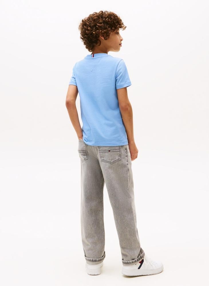 تومي هيلفيغر تيشيرت أطفال بطبعة علم برسومات - Image 2