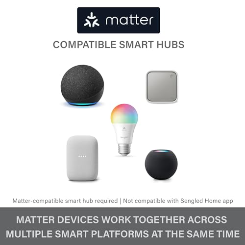 Sengled Matter LED Smart Light Bulb (A19), Multicolor, Compatible with Alexa, 60W Equivalent, 800LM, Instant Pairing, 1-Pack - Image 5