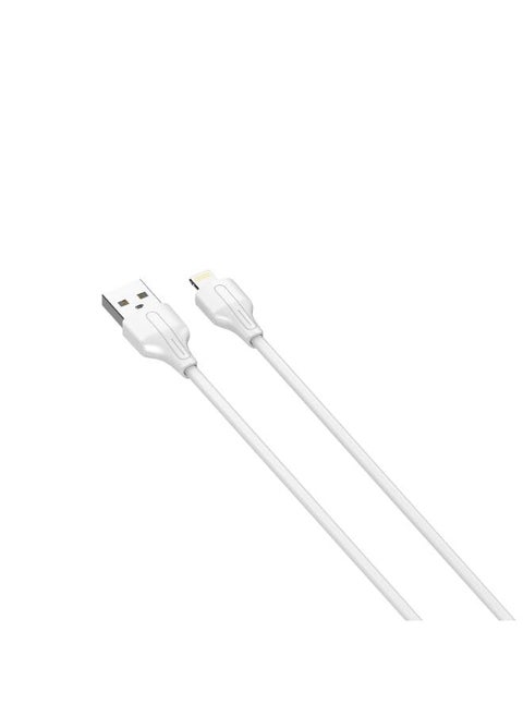 LS541 Fast Charging Data Cable Lightning To USB-A, 1M Length And 2.1 Current Max - White