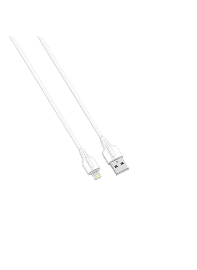 LDNIO - LS541 Fast Charging Data Cable Lightning To USB-A, 1M Length And 2.1 Current Max - White - Image 1