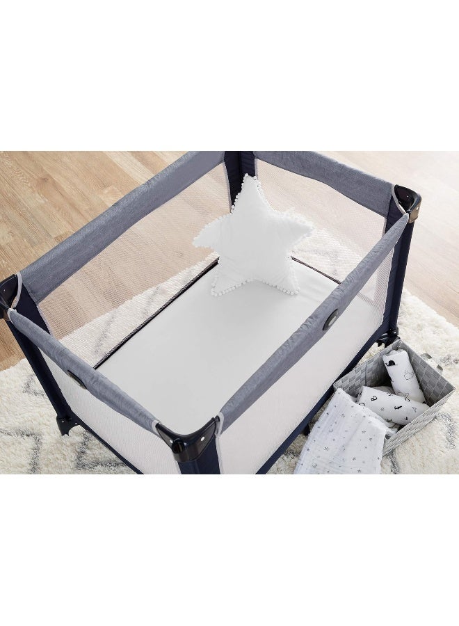 American Baby Company American Baby Company 2 Pack Printed 100% Natural Cotton Jersey Knit Fitted Pack N Play Playard Sheet, Gray Star and  - Image 3