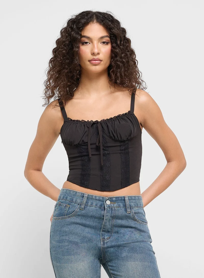 Ginger Lace Detail Corset Top