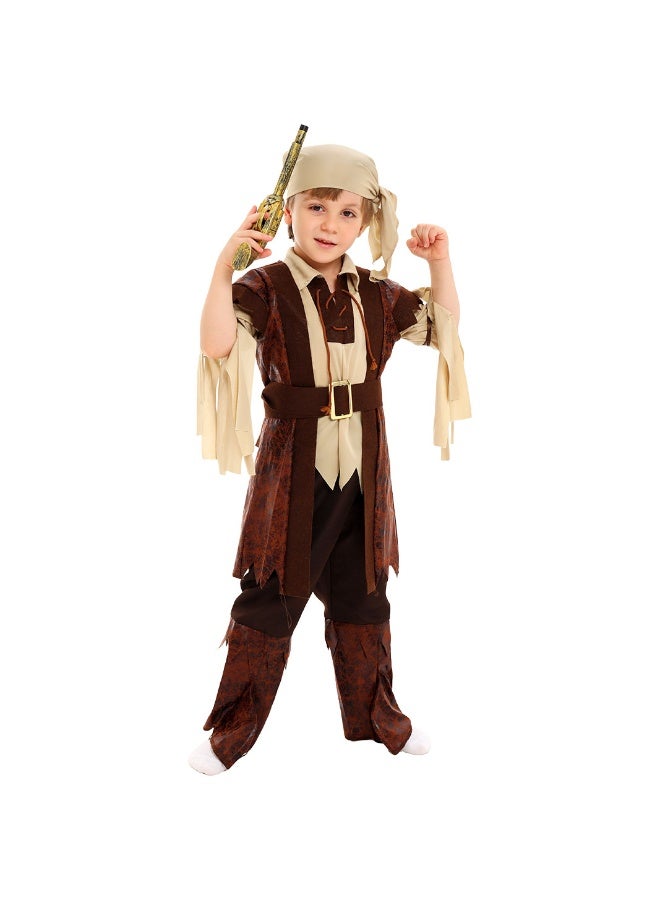 Halloween Children's Pirate Costume Cosplay Zombie Series Theme Set Performance Outfit - Image 3