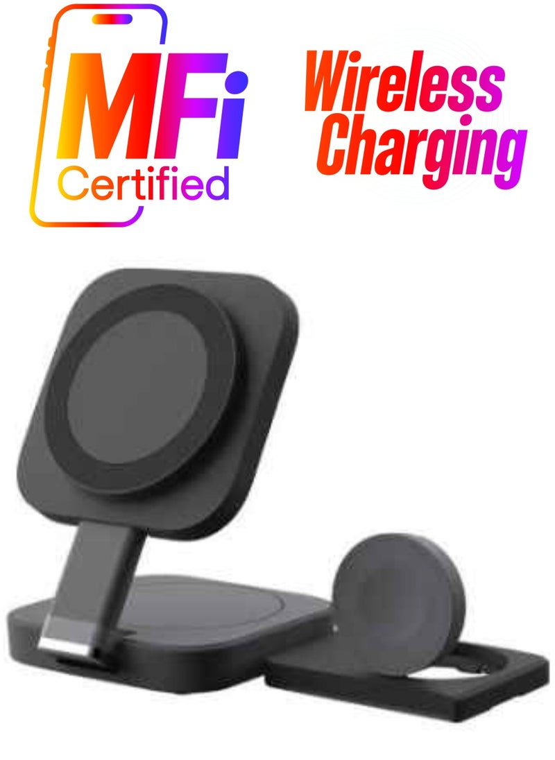 Generic - 3 in 1 Charging Station for Apple Devices Magsafe Wireless Charger For Multiple Devices Fits - Image 1