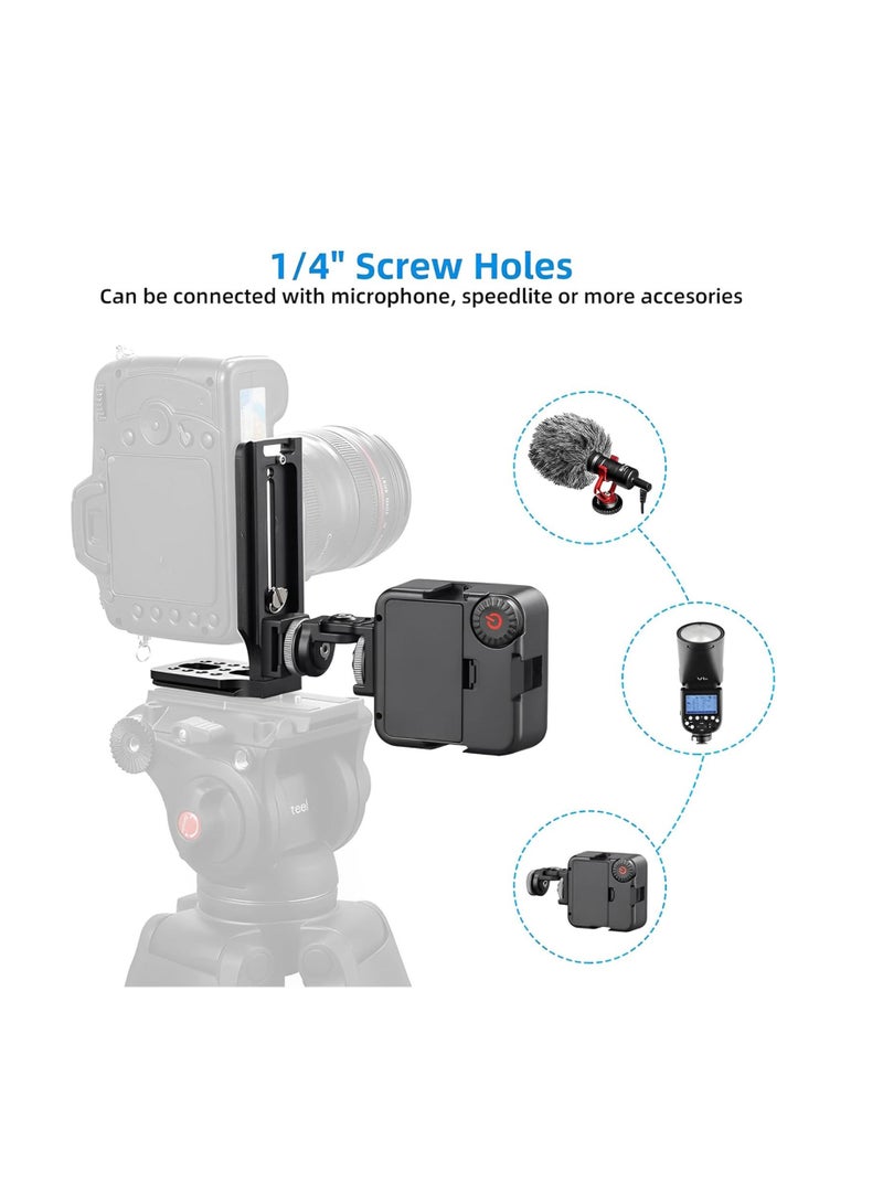 DSLR Camera L Bracket Vertical Horizontal Switching Tripod Quick Release Plate with Screws Wrench Compatible with Canon/Nikon/Sony/DJI Osmo Ronin Zhiyun Stabilizer Tripod Monopod (Orange) - Image 3