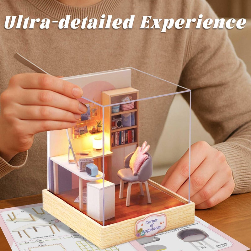 Flever Dollhouse Miniature DIY House Kit Creative Room with Furniture for Romantic Artwork Gift (World of Creativity) - Image 5