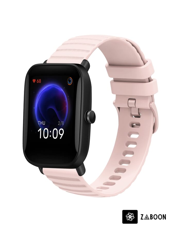 Zaboon Watch Band For Amazfit Pop Pro 20mm Wavy Dot Pattern Solid Color Silicone - Image 1