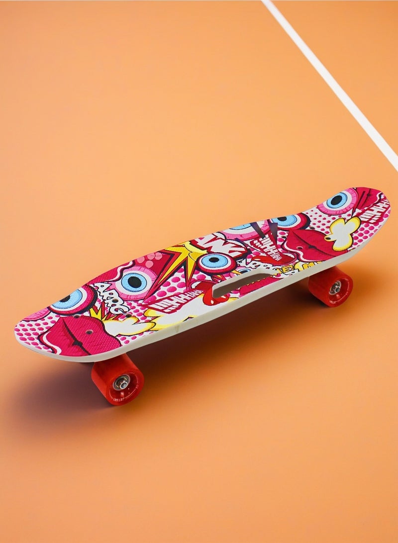 EASY FUTURE Cruiser Skateboard for Kids – Penny Board Style Short Board for Youth Ages 6-12, Teens & Beginners, Complete Mini Skateboard - Image 1