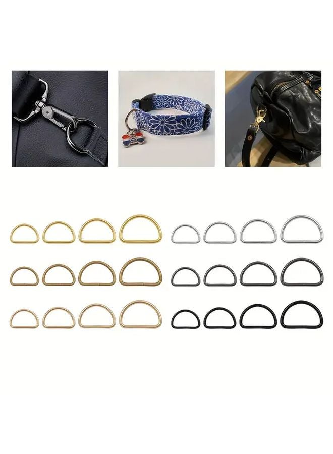 20pcs Gun Black 25mm Metal D Buckle - Image 2