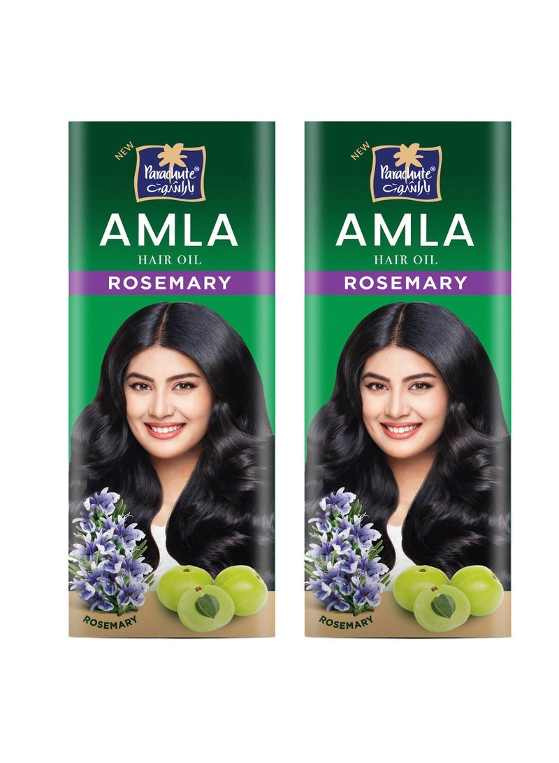 باراشوت Amla زيت الشعر إكليل الجبل للشعر الطويل والسميك العبوة المزدوجة - Image 1