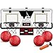 HYES 2 Player Basketball Game Dual Shot Over The Door Mini Basketball Hoop Indoor with Scoreboard  LED Basketball Toy Gifts for Kids Boys Girls Adults Suit for BedroomOfficeOutdoorPool Black - Image 4