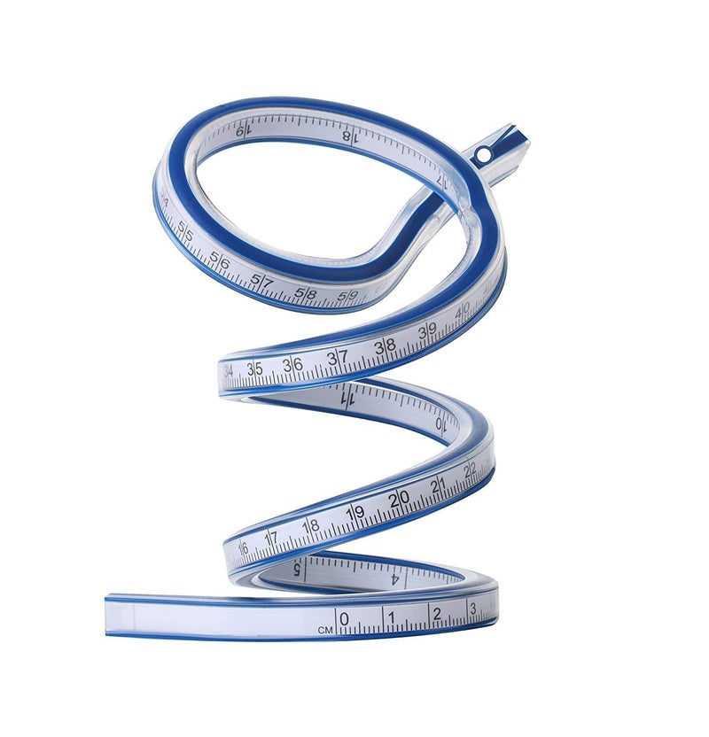 DEZIINE30CM Flexible Curve Ruler Woodworking, Plastic Measure Tool for Drafting Engineering Drawing - Image 1