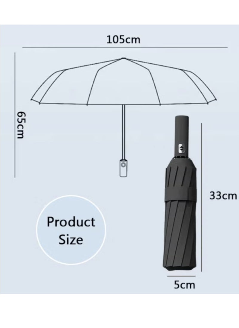 Generic A large travel umbrella with an automatic open/close handle and excellent UV protection, featuring superb insulation, strong wind and waterproof capabilities, and durability. This cost-effective por  - Image 4