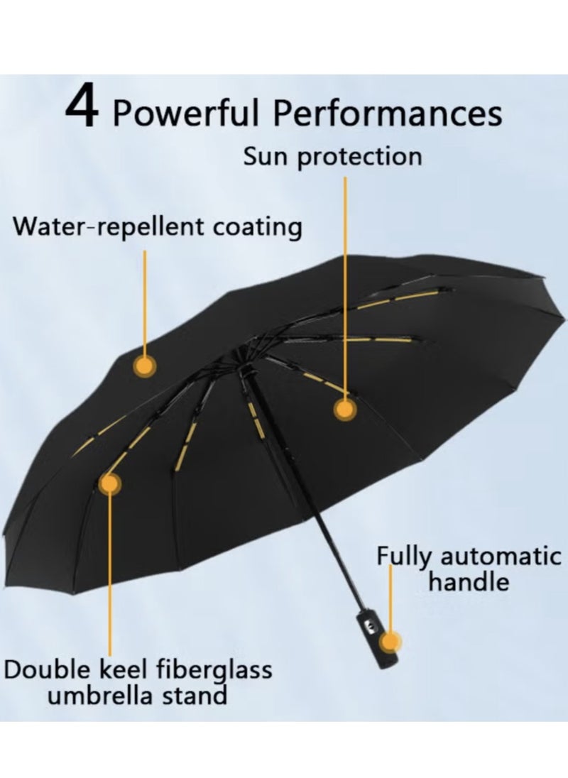 Generic A large travel umbrella with an automatic open/close handle and excellent UV protection, featuring superb insulation, strong wind and waterproof capabilities, and durability. This cost-effective por  - Image 2