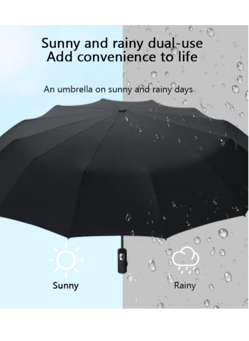 Generic A large travel umbrella with an automatic open/close handle and excellent UV protection, featuring superb insulation, strong wind and waterproof capabilities, and durability. This cost-effective por  - Image 3