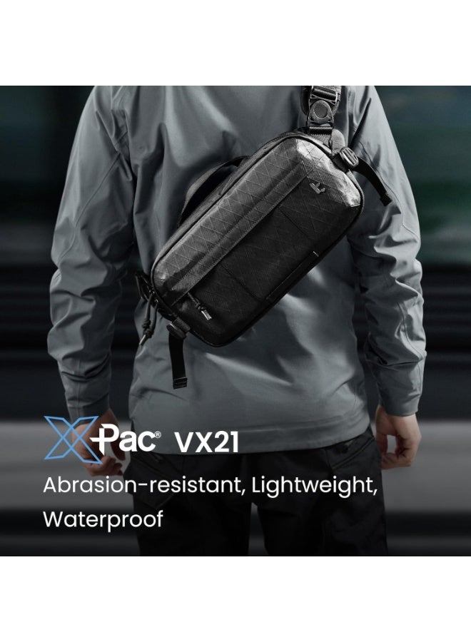 Tomtoc Wander-T26 X-Pac 5.5L Daily Sling Bag – Waterproof Tech & Gaming Crossbody Bag for 8.3” iPad Mini, Steam Deck/OLED, Nintendo Switch 2, ROG Xbox Ally/ROG Ally X, Nintendo Switch/OLED - Image 2