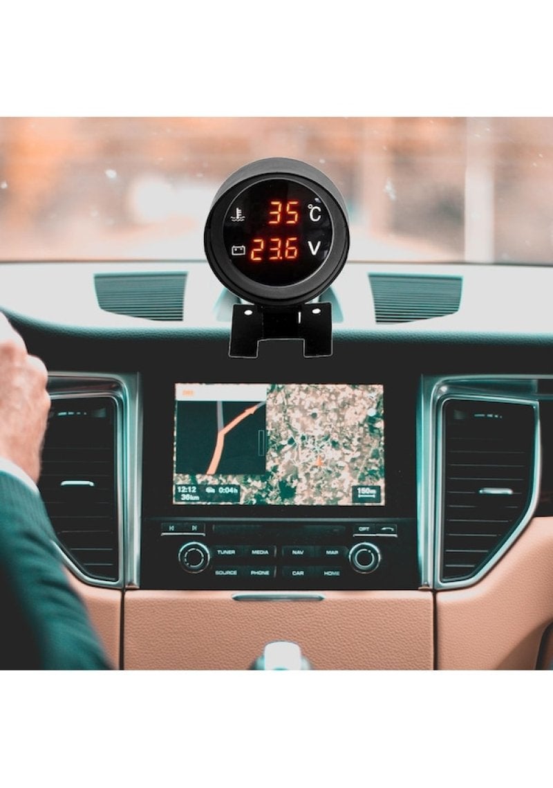 Universal Water Temperature Voltmeter Two-in-One Combination Meter - Dual-Function Design Combines Water Temperature Monitoring Voltage Measurement in One Compact Device for Vehicles - Image 2
