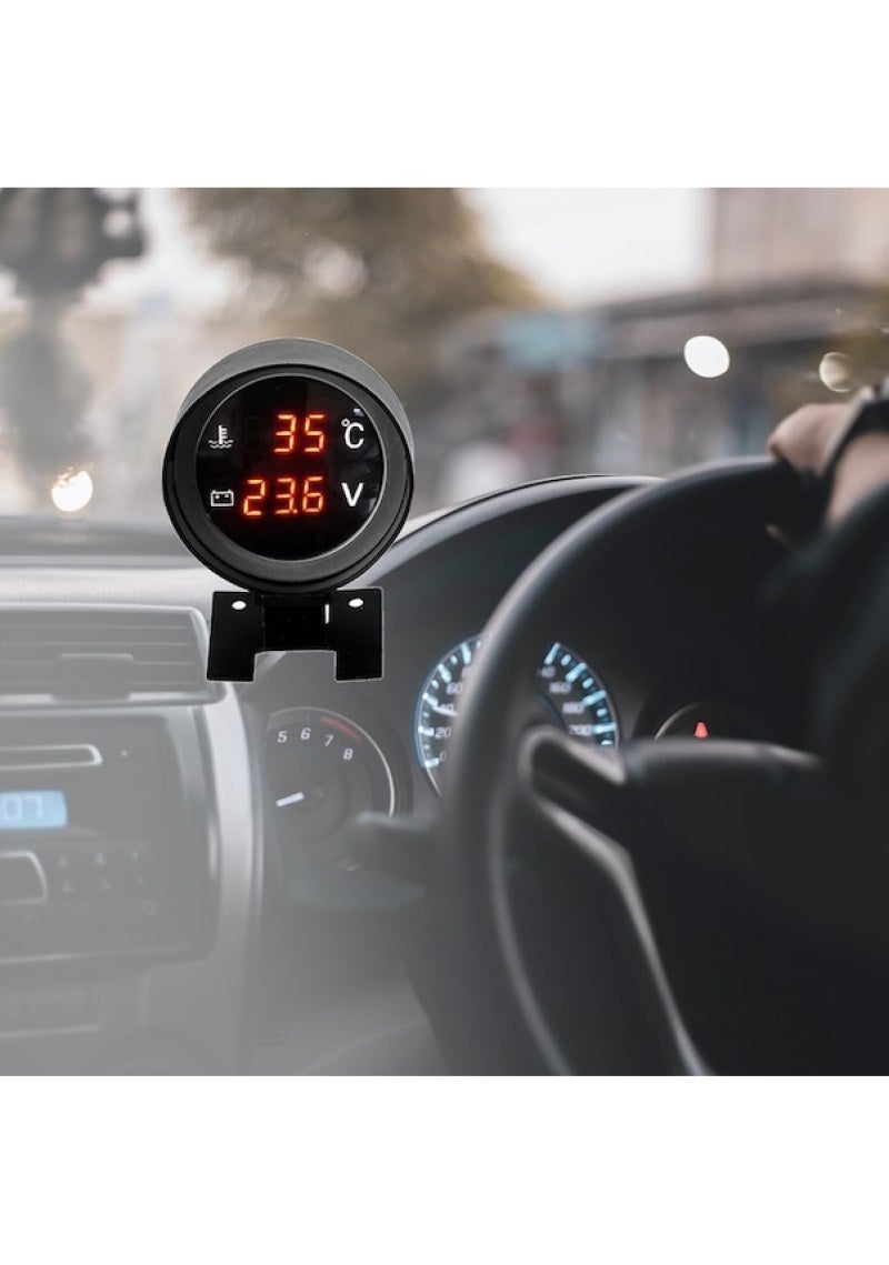 Universal Water Temperature Voltmeter Two-in-One Combination Meter - Dual-Function Design Combines Water Temperature Monitoring Voltage Measurement in One Compact Device for Vehicles - Image 3