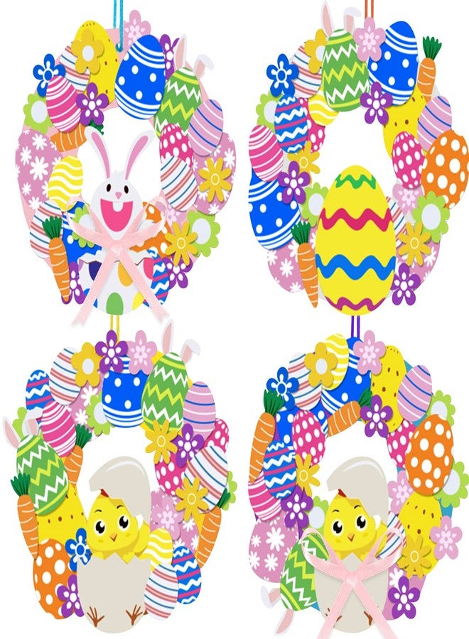 Openfly 12 Sets Easter Wreath Signs Decorations, Easter Foam Crafts Stickers for Spring Classroom Home Activity - Image 1