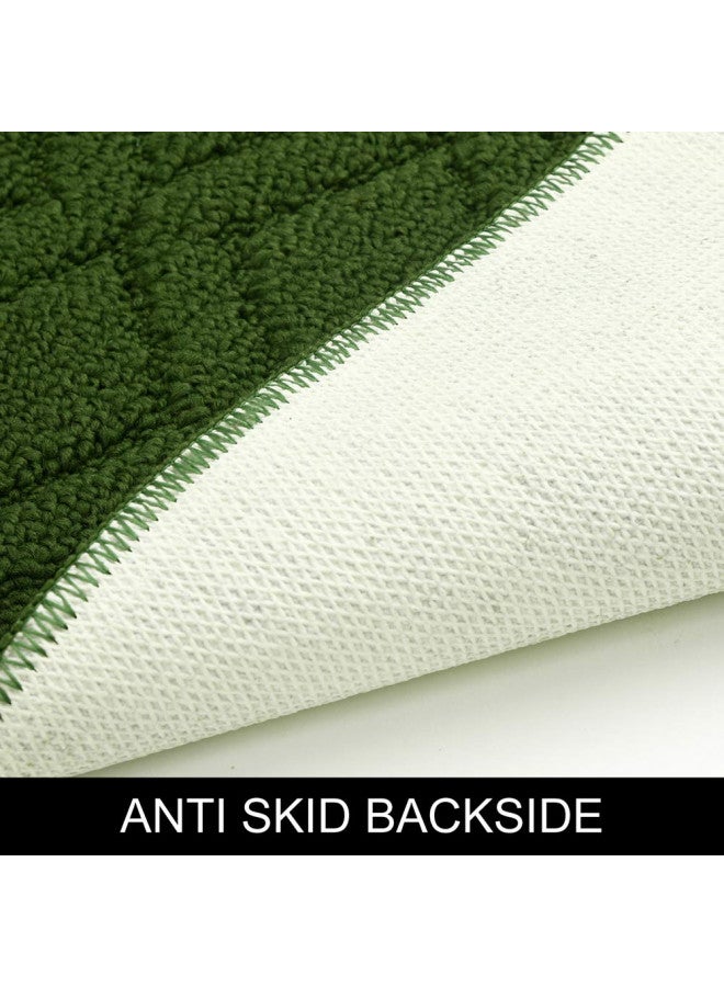 COSY HOMEER COSY HOMEER 48x20 Inch/30X20 Inch Kitchen Rug Mats Made of 100% Polypropylene 2 Pieces Soft Kitchen Mat Specialized in Anti Slippery and Machine Washable for Home Kitchen,Green - Image 2