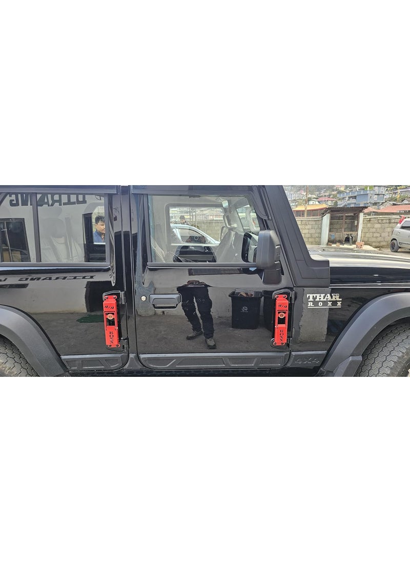 EVERLAST PRODUCTS EVERLAST PRODUCTS Mahindra Thar Roxx Door Hinges with Step Compatible Set of 2 pcs RED  - Image 5