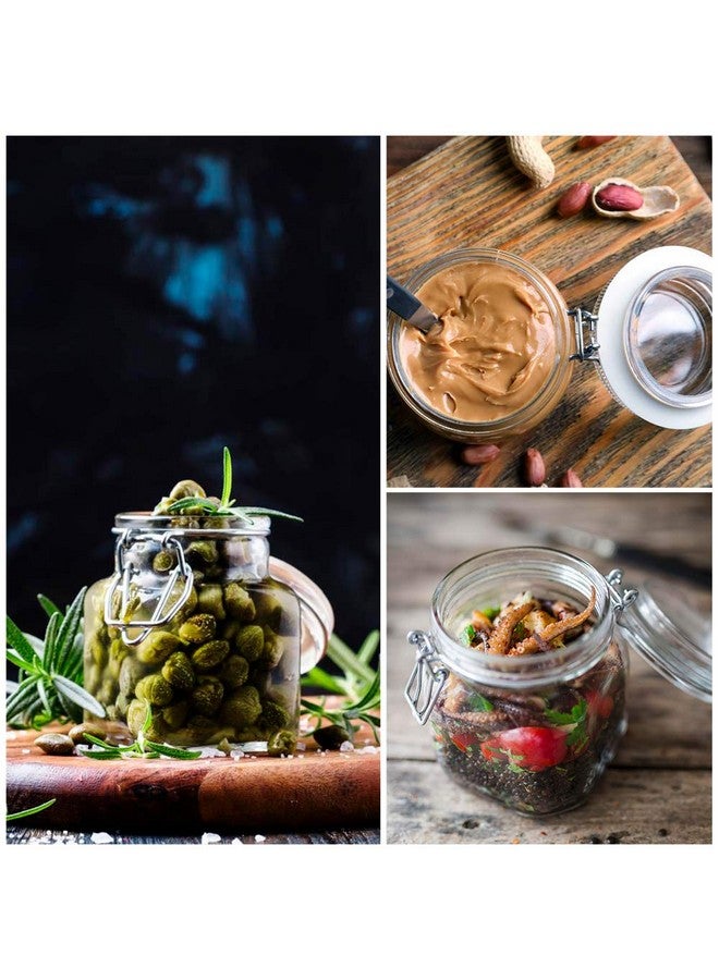 SPANLA Spice Jars, 12 Pack 4oz Small Glass Jars with Airtight Hinged Lid, With 12 Spice Labels & Silicone Funnels, Airtight Glass Jars for Spices, Art Craft Storage (12 Pack) - Image 4