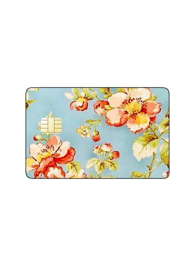 RKN PRINTED BANK CARD STICKER Beautiful Pink Flowers Drawing - Image 2