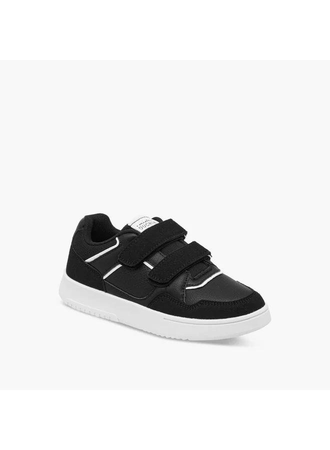Mister Duchini Boys Panelled Sneakers with Hook and Loop Closure